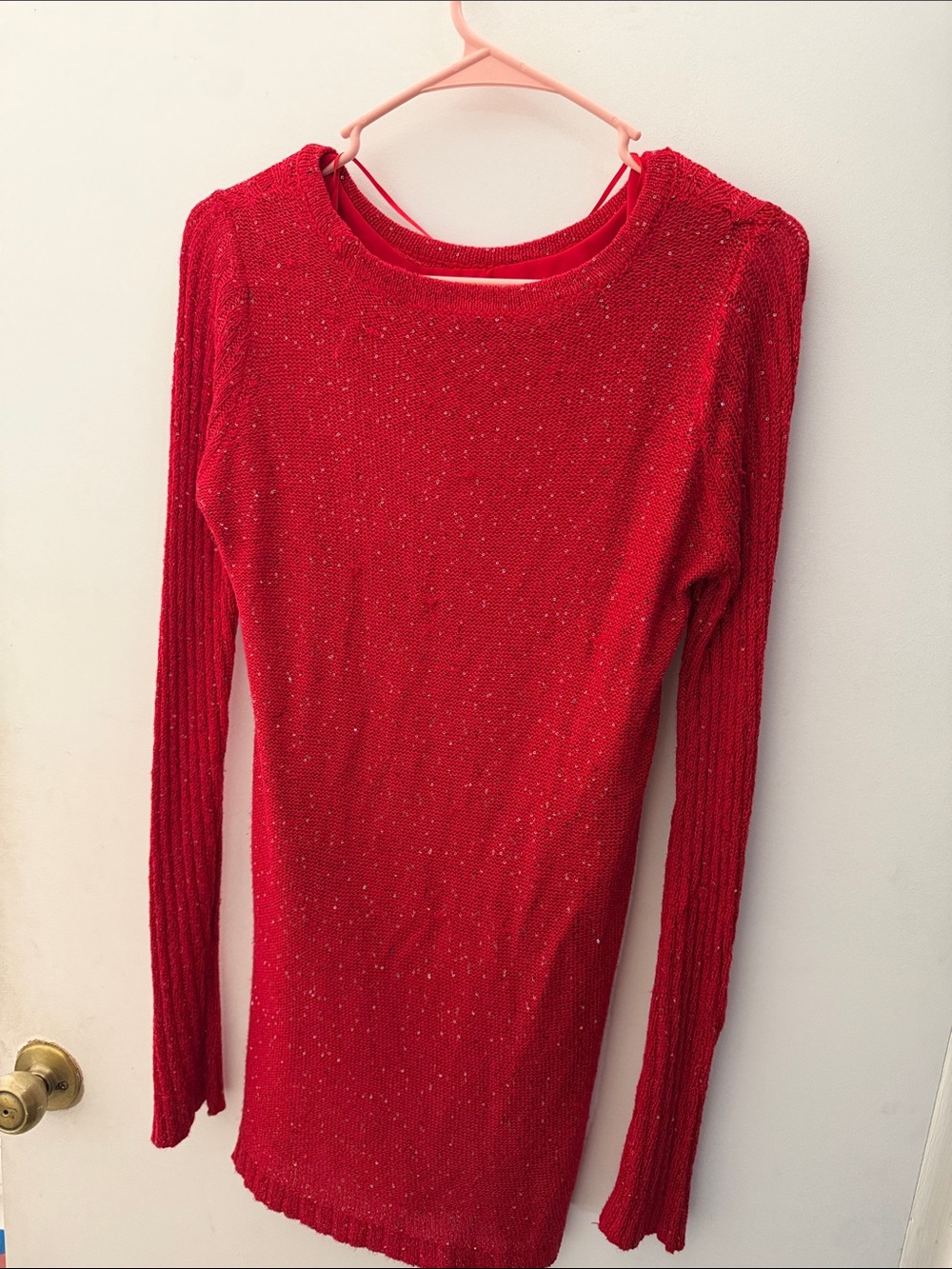 Apt. 9 Red Sequin Knit Tunic